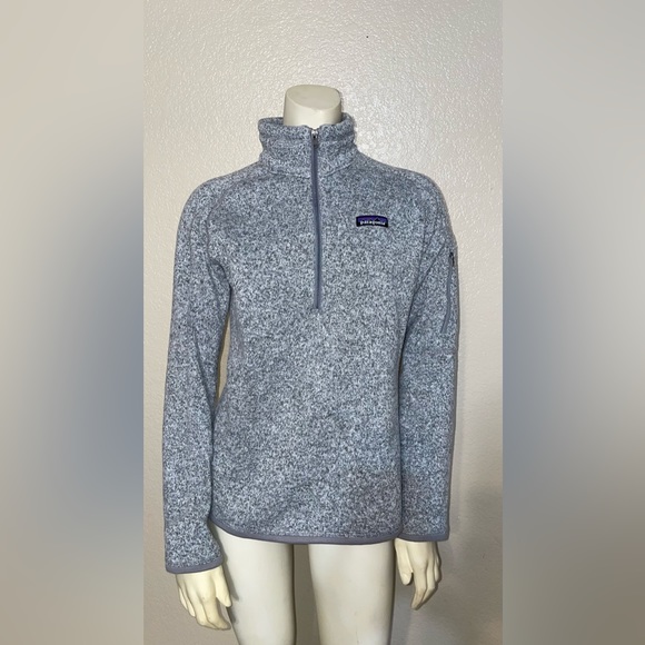 Patagonia Women Better Sweater 1/4 Zip Fleece Gray Size S - Picture 2 of 7